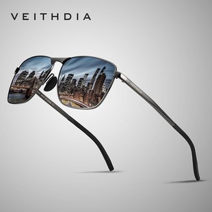 Vintage Square VEITHDIA Polarized Men Sunglasses UV4 Brand