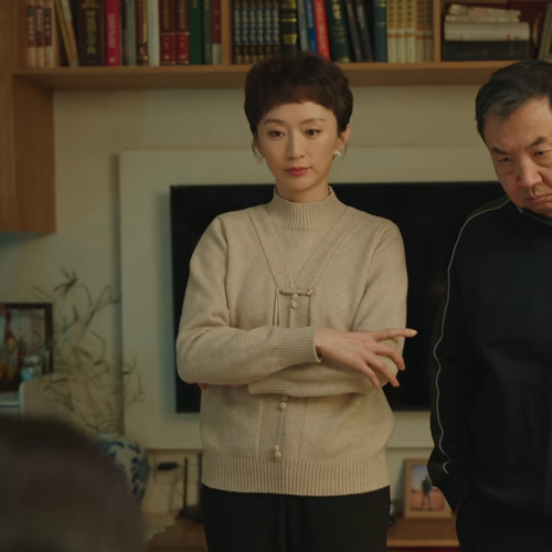 滤镜张澍同款妈妈针织打底衫半高领上衣中老年女秋冬加绒保暖毛衣
