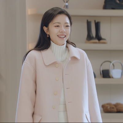 骄阳似我聂曦光赵今麦同款娃娃领中长款单排扣加厚双面羊毛大衣女