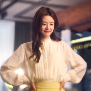 爱你沈惜凡徐若晗同款木耳边衬衫女士春秋复古立领长袖设计感上衣