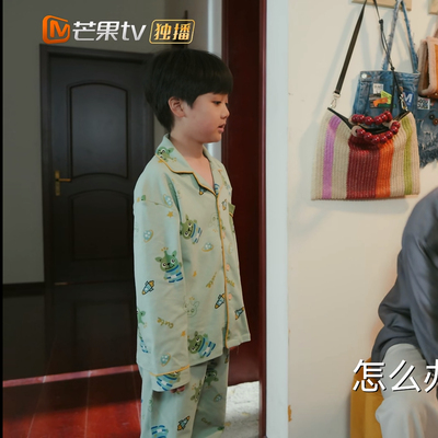 欢乐家长群孙思程马子恒同款儿童睡衣男童春秋纯棉长袖薄款中大童