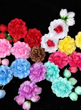 戏曲头饰戏剧鬓花绢花耳边花京剧青衣花旦小姐包头用品双朵头花