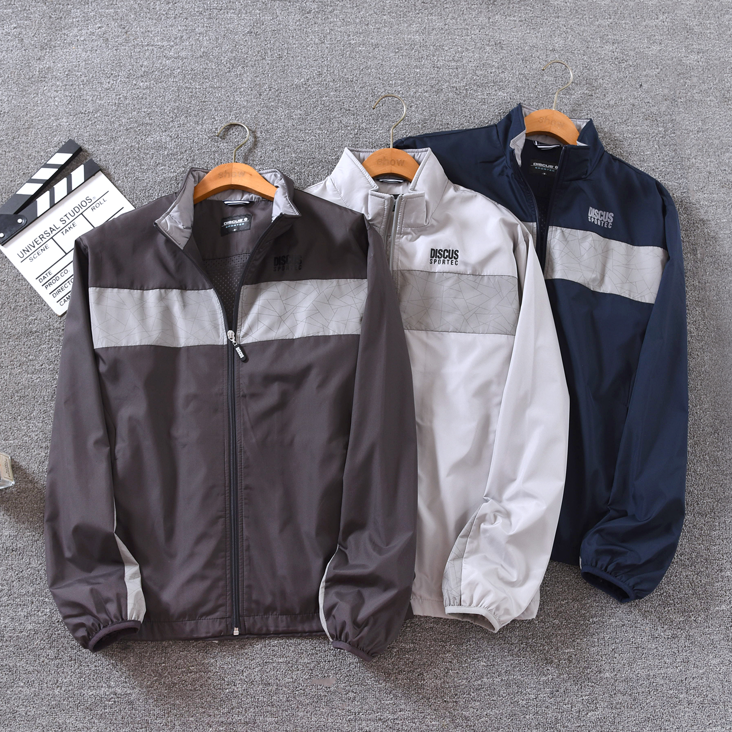 日单运动夹克男春秋季新款立领防风外套青少年休闲宽松跑步运动服