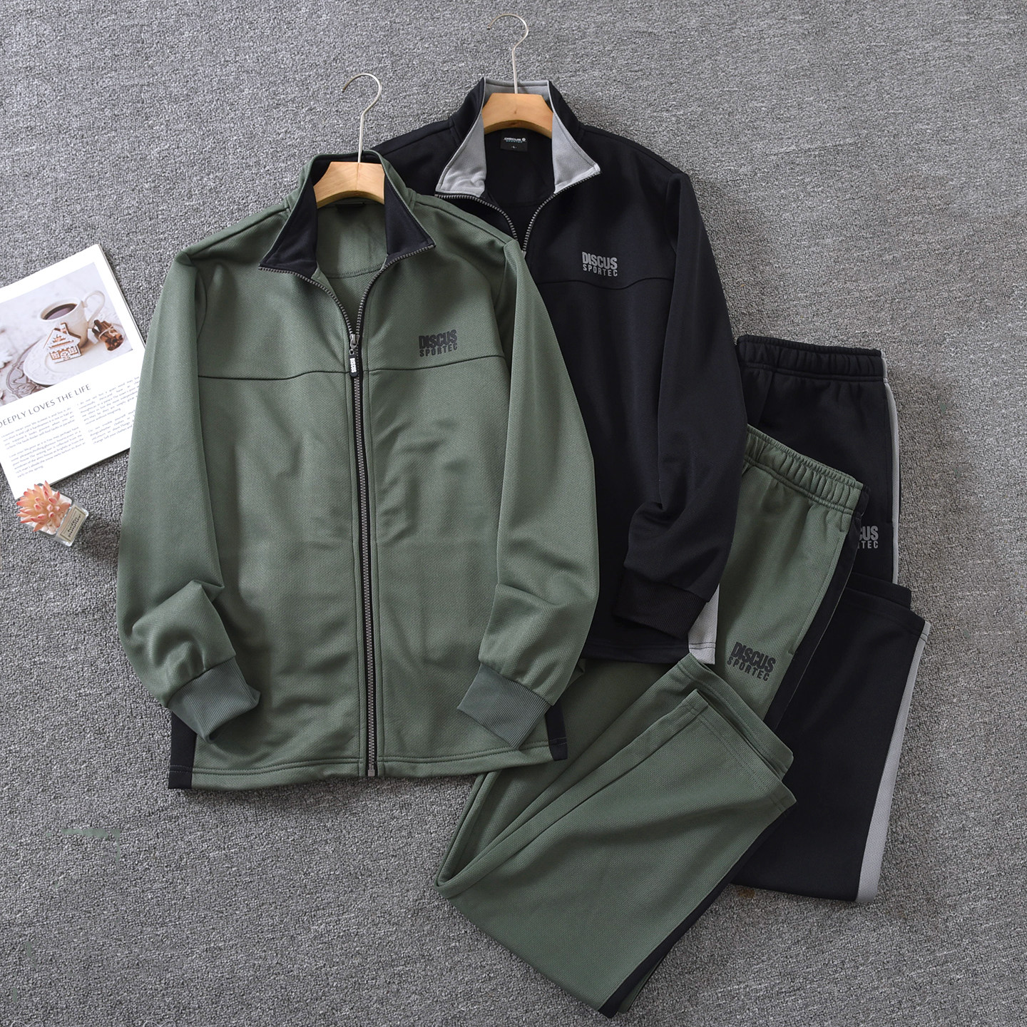 运动服套装男士秋季跑步外套健身衣服新款休闲长袖户外骑行训练服,男装,休闲运动套装,淘宝优惠券,粉丝福利购,淘宝优惠卷