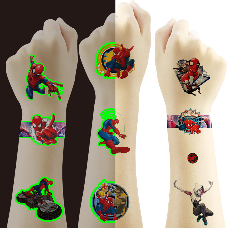 q版蜘蛛侠和他的神奇朋友们纹身贴动漫卡通漫威复仇者联盟绿巨人