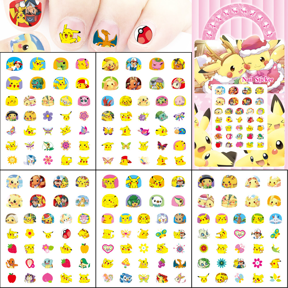皮卡丘指甲贴男孩宝可梦美甲贴无毒无味神奇宝贝贴纸贴画儿童玩具,玩具/童车/益智/积木/模型,贴纸,淘宝优惠券,粉丝福利购,淘宝优惠卷