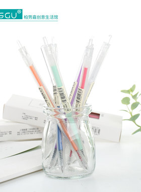 厂家直销j极简主义按动中性笔签字笔学生水笔0.5mm柏势嘉71014