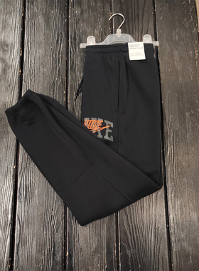 耐克NIKE奥莱正品男运动休闲加绒保暖束脚长裤FV4454-010