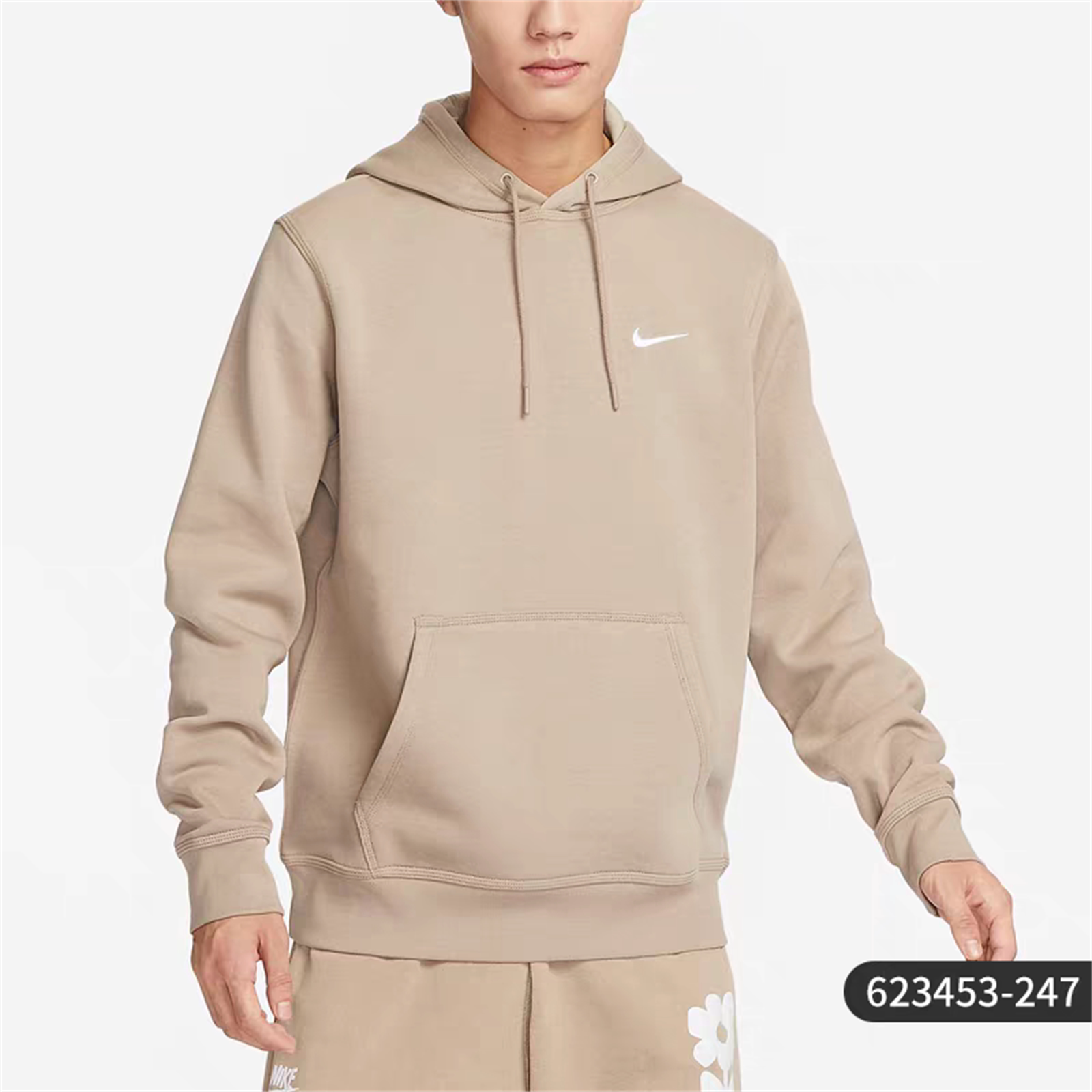 Nike耐克奥莱正品加绒卫衣男女宽松跑步运动休闲套头衫秋冬623453