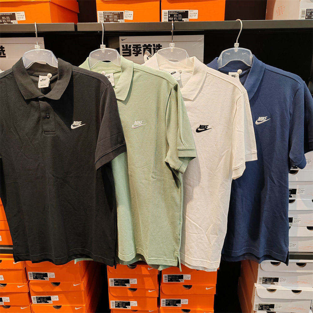 耐克NIKE正品男士纯棉宽松透气短袖夏季新款T恤运动POLO衫CJ4457