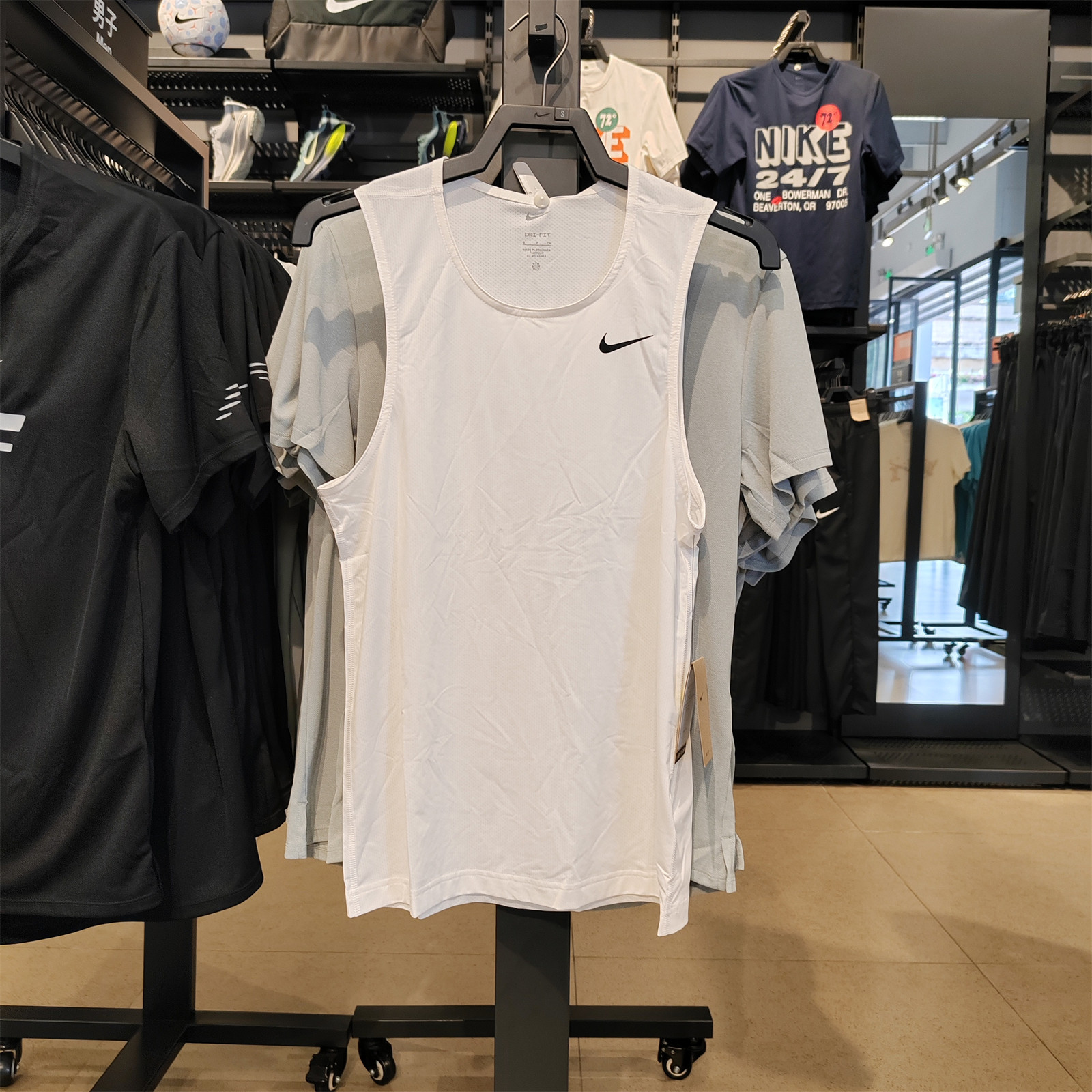 耐克NIKE男子速干跑步健身背心