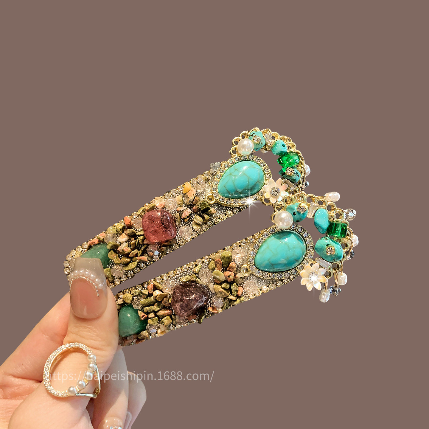 新中式石头水晶闪钻流苏前额发夹时尚侧边碎发夹个性气质发卡复古,饰品/流行首饰/时尚饰品新,民族风发饰,淘宝优惠券,粉丝福利购,淘宝优惠卷