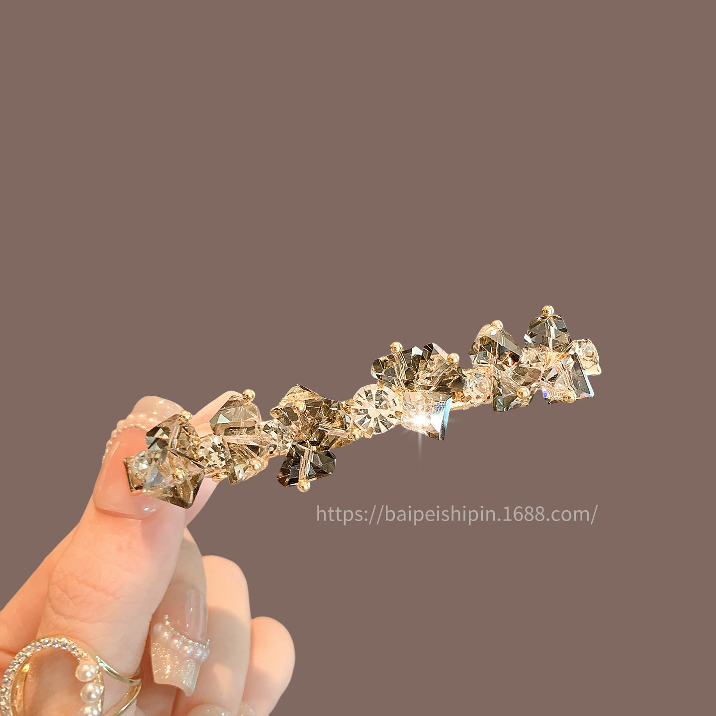 韩国夏季水钻灰色闪光感气质优雅轻奢复古刘海夹女前额刘海夹,饰品/流行首饰/时尚饰品新,民族风发饰,淘宝优惠券,粉丝福利购,淘宝优惠卷