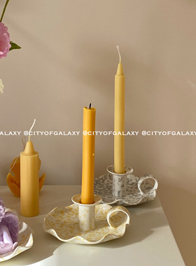 COG 自制ins同款枝型蜡蜡柱状教堂头细杆韩风拍照摆件无味chic