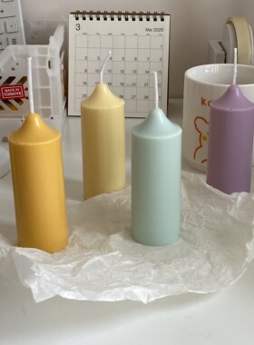 COG 自制ins柱状圆柱蜡烛无味纯手工韩风同款蜡烛拍照摆件chic