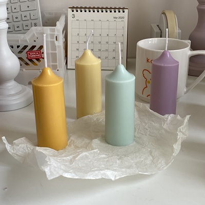 圆柱无味韩风摆件蜡烛