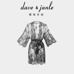 网纱纯欲风浴袍睡袍诱惑家居服女