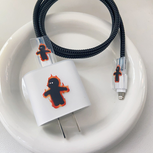 小火人 适用苹果17充电器保护套40W充电头20W数据线防折断缠绕绳