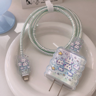 哈基咪适用苹果20W充电器保护套iphone16 15保护线可爱简约硅胶14