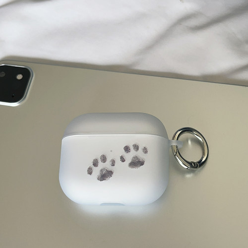 小猫脚印，适用苹果耳机保护壳2代1/3/4/5无线蓝牙airpodspro3保护套三四五磨砂硅胶软新款简约ins可爱风