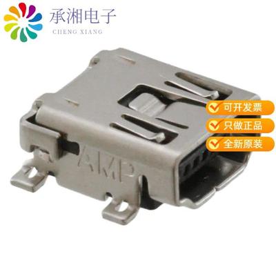正品1734327-2原装CONN RCPT USB2.0 MINI A SMD R/A