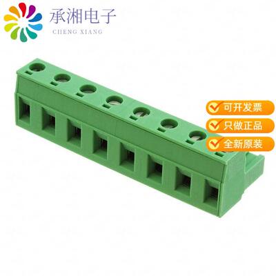 全新1767067正品TERM B PLUG 8POS STR 7.62MM