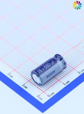 正品ERE1CM681F16OT原装直插铝电解电容 ±20% 16V 87mΩ