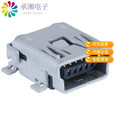 正品1734035-2原装CONN RCPT USB2.0 MINI B SMD R/A