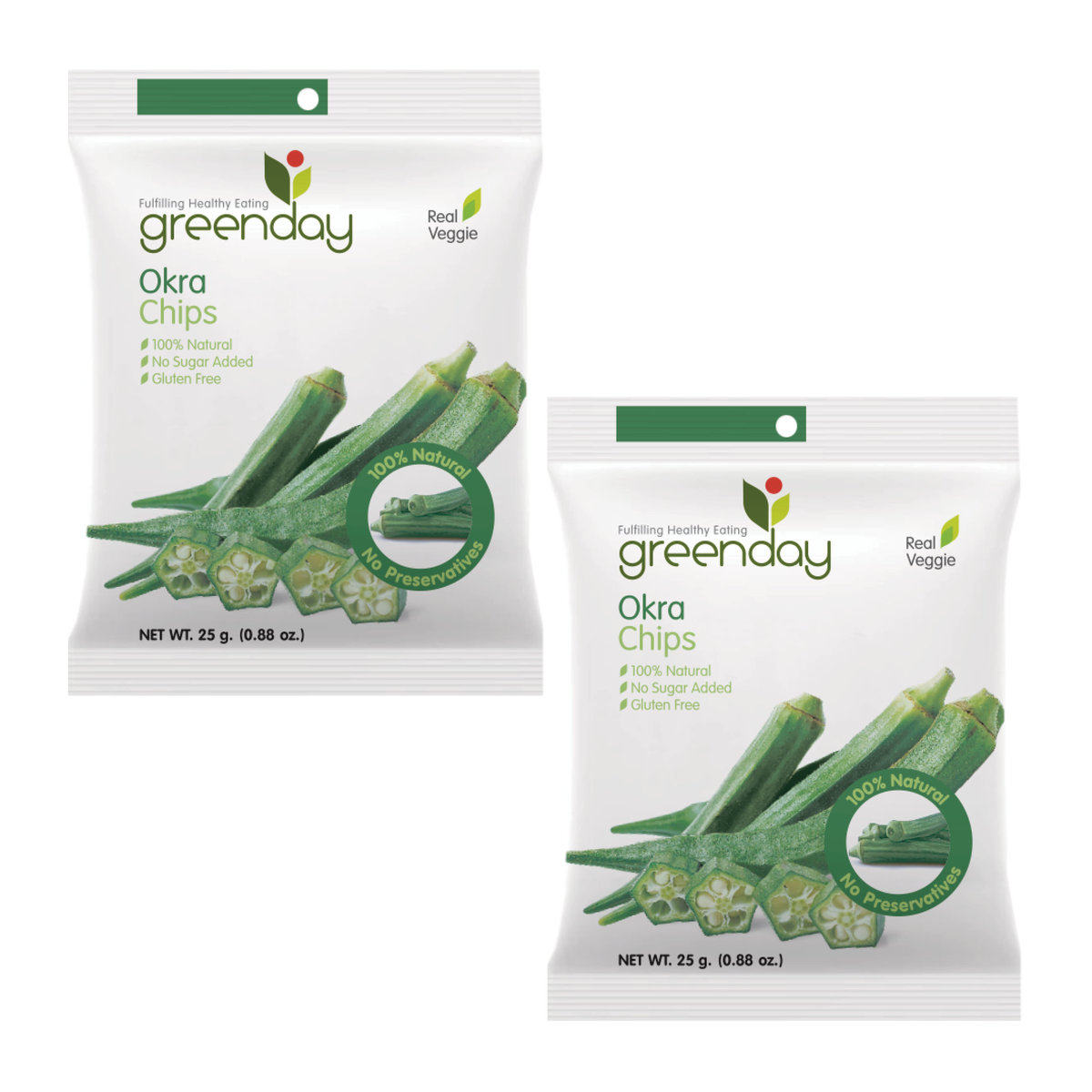 Greenday泰国脆果蔬菜干秋葵脆非油炸冻干零食混合蔬菜片健康休闲