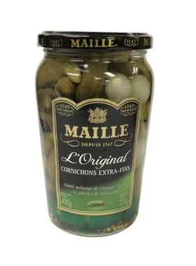 MAILLE小黄瓜400g酱类调料调味料蘸料罐装进口家庭装开盖即食香港