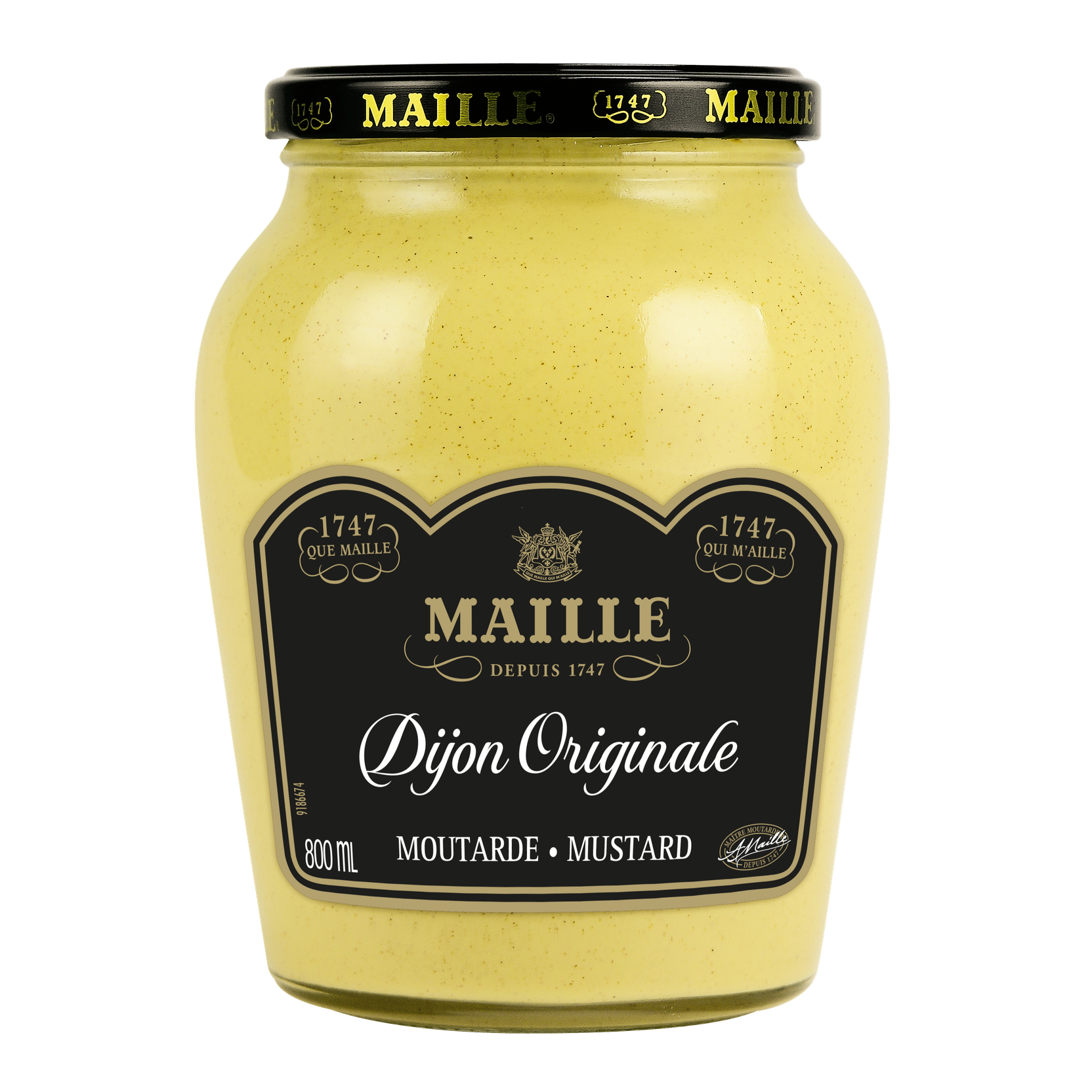 MAILLE法式芥末酱800G法国进口酱类调料厨房炒菜佐餐原味瓶装传统