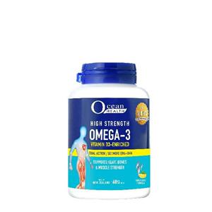 新西兰Ocean HEALTH高强度Omega-3+维生素D3支援免疫系统健康60粒