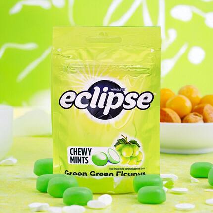 韩团进口爱豆同款Eclipse易极薄荷糖45G袋装清凉爽口办公室零食