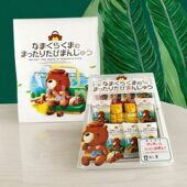 网红日本进口公交车巴士熊仔造型豆沙饼干卡通休闲零食品礼盒12枚