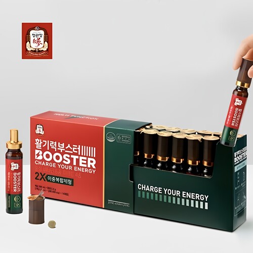 正官庄活气力强效剂双重剂型20ml*14瓶400g*14片韩国红参精华摄取