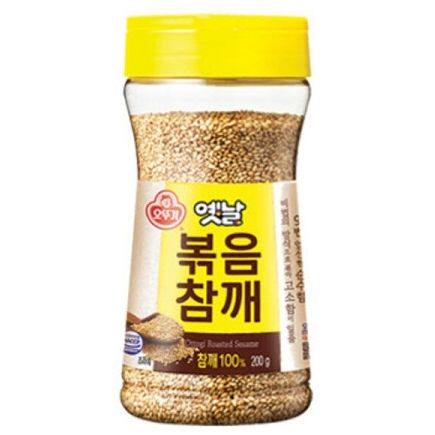 不倒翁 韩国烤芝麻200克家用调味料酱类调料瓶装拌面用传统烹饪版