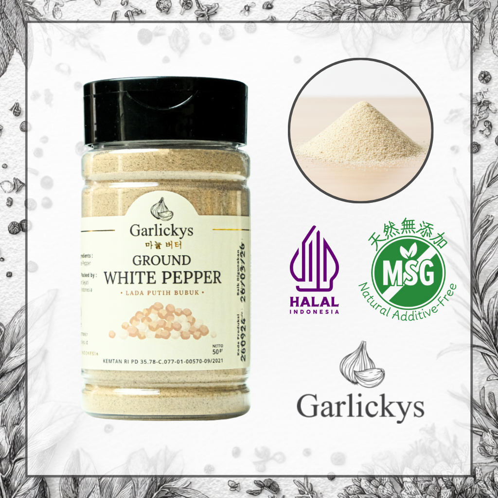 Garlickys 精磨白胡椒粉50克味道细腻汤品海鲜拍档调味料香港烹饪