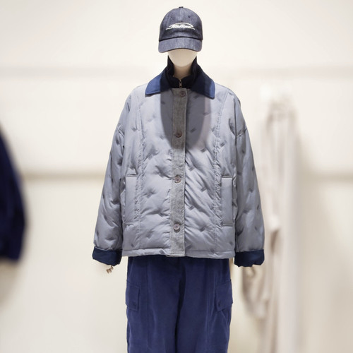 STUDIO TOMBOY轻羽绒外套女珊瑚绒领设计拼接时尚秋冬新款