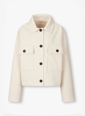 STUDIO TOMBOY 纯棉灯芯绒外套女 双口袋宽松休闲春秋复古上衣