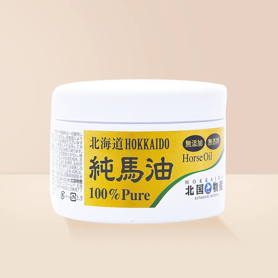 现货 日本北海道 hokkaido北国物产无添加100%纯马油保湿抗皱80g