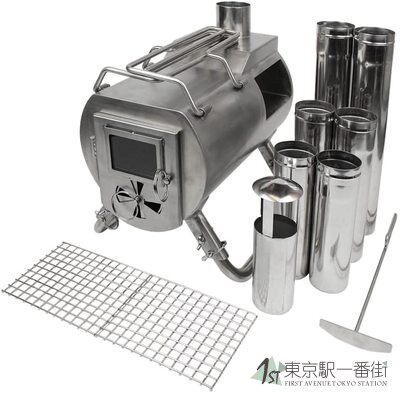 日本进口Gstove柴火炉子户外不锈钢折叠便携帐篷露营取暖烧木炭灶