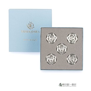 日本原装 能作NOUSAKU纯锡玫瑰花造型筷架搁筷架5件礼盒装