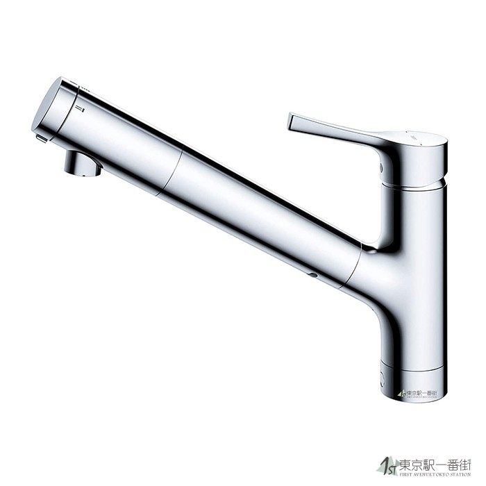 日本制TOTO东陶厨房用水龙头带净水器1303J 银色过滤功能