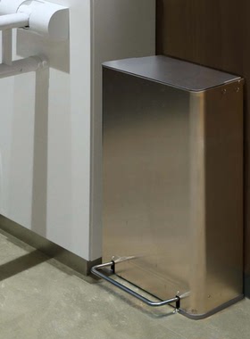 日本代购 YAMAZAKI山崎高端商务翻盖不锈钢垃圾桶ST-F9日本制9L