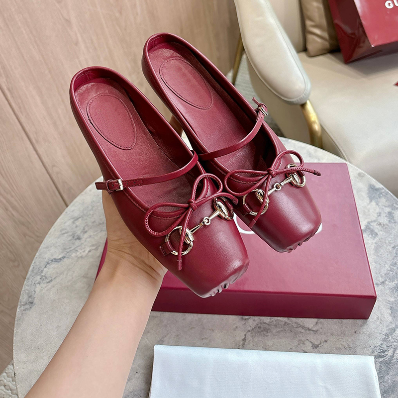 头老花芭蕾舞鞋女2025新款半拖