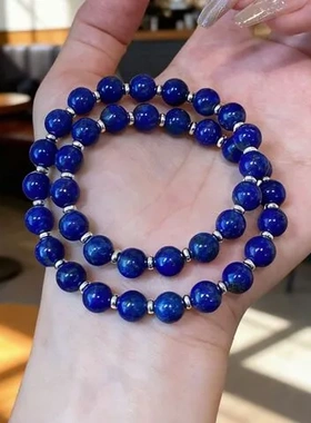 叠戴仿红玛瑙研女手链礼物同款双圈许精致赵露思轻奢耀眼串珠许我