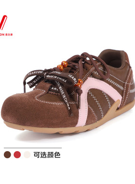 意尔康女鞋2026春季新款双鞋带德训鞋轻便软底休闲鞋6181AD16868Y