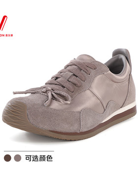意尔康女鞋2026春季新款蝴蝶结系带设计感轻便德训鞋6181ZD16869Y
