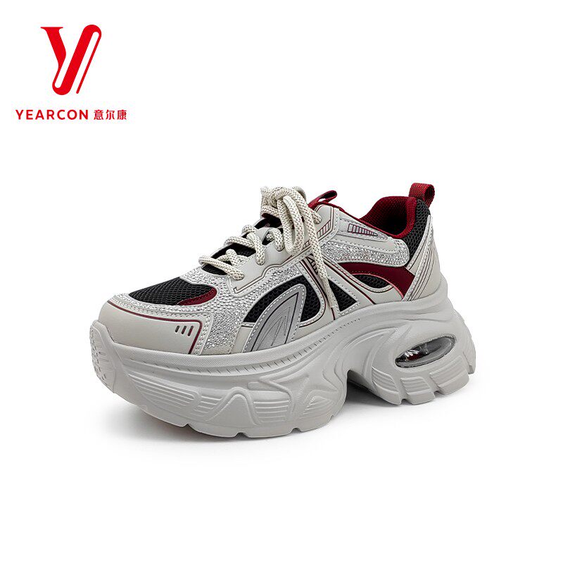 意尔康女鞋2025年秋季新款厚底超火老爹鞋运动休闲鞋5682AD14279U