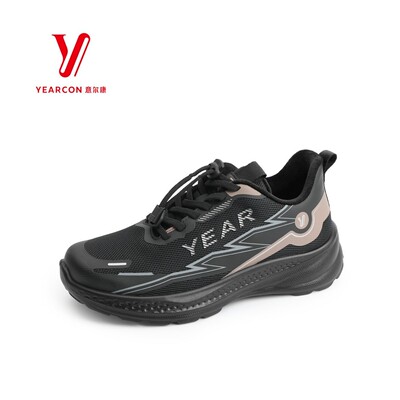 意尔康女鞋2026新款拼色厚底耐磨加绒保暖运动休闲鞋5881AD15685M